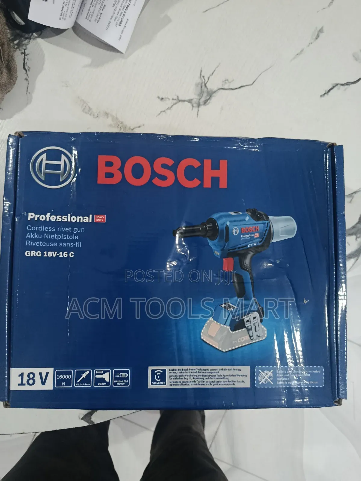 Bosch GRG 18v-16 C Cordless Battery Rivet Gun – 18v Brushless