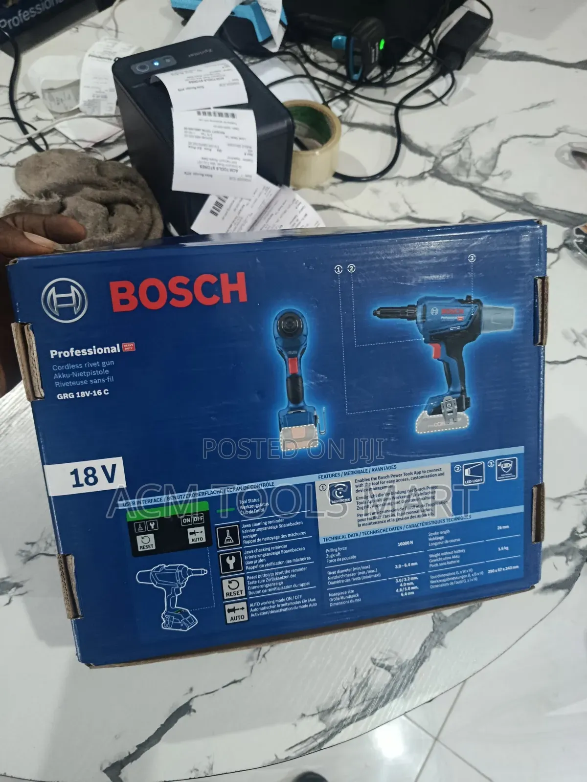 Bosch GRG 18v-16 C Cordless Battery Rivet Gun – 18v Brushless