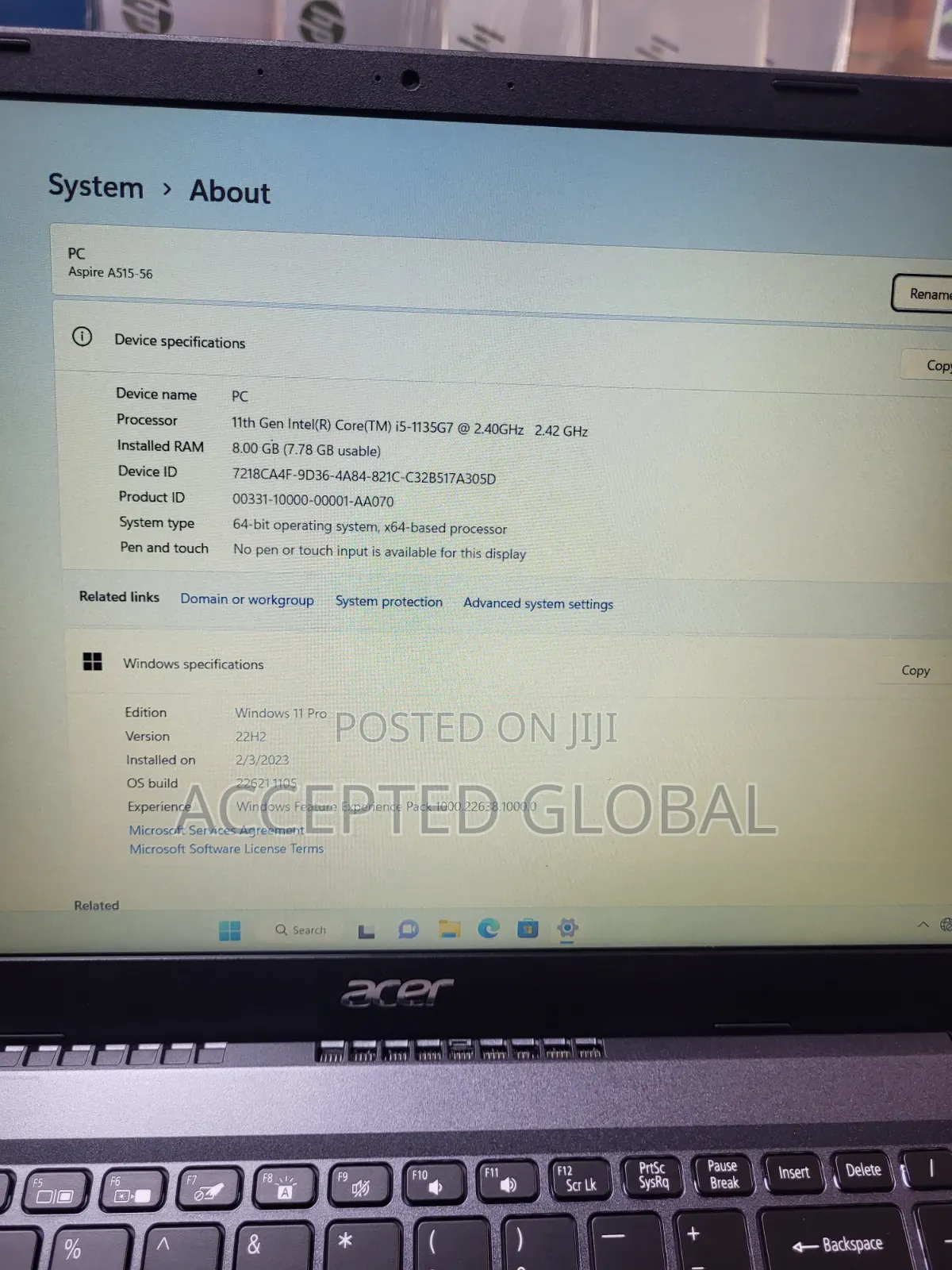 Laptop Acer Aspire A515-52 8GB Intel Core i5 SSD 256GB