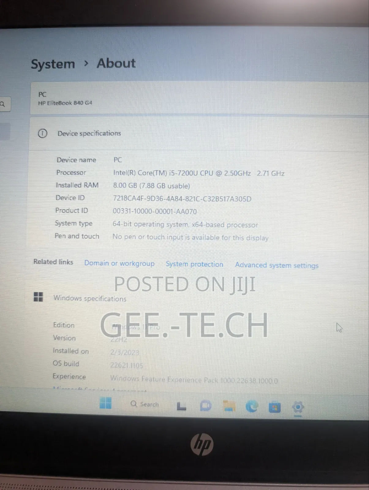 Laptop HP EliteBook 840 G4 8GB Intel Core i5 SSD 256GB