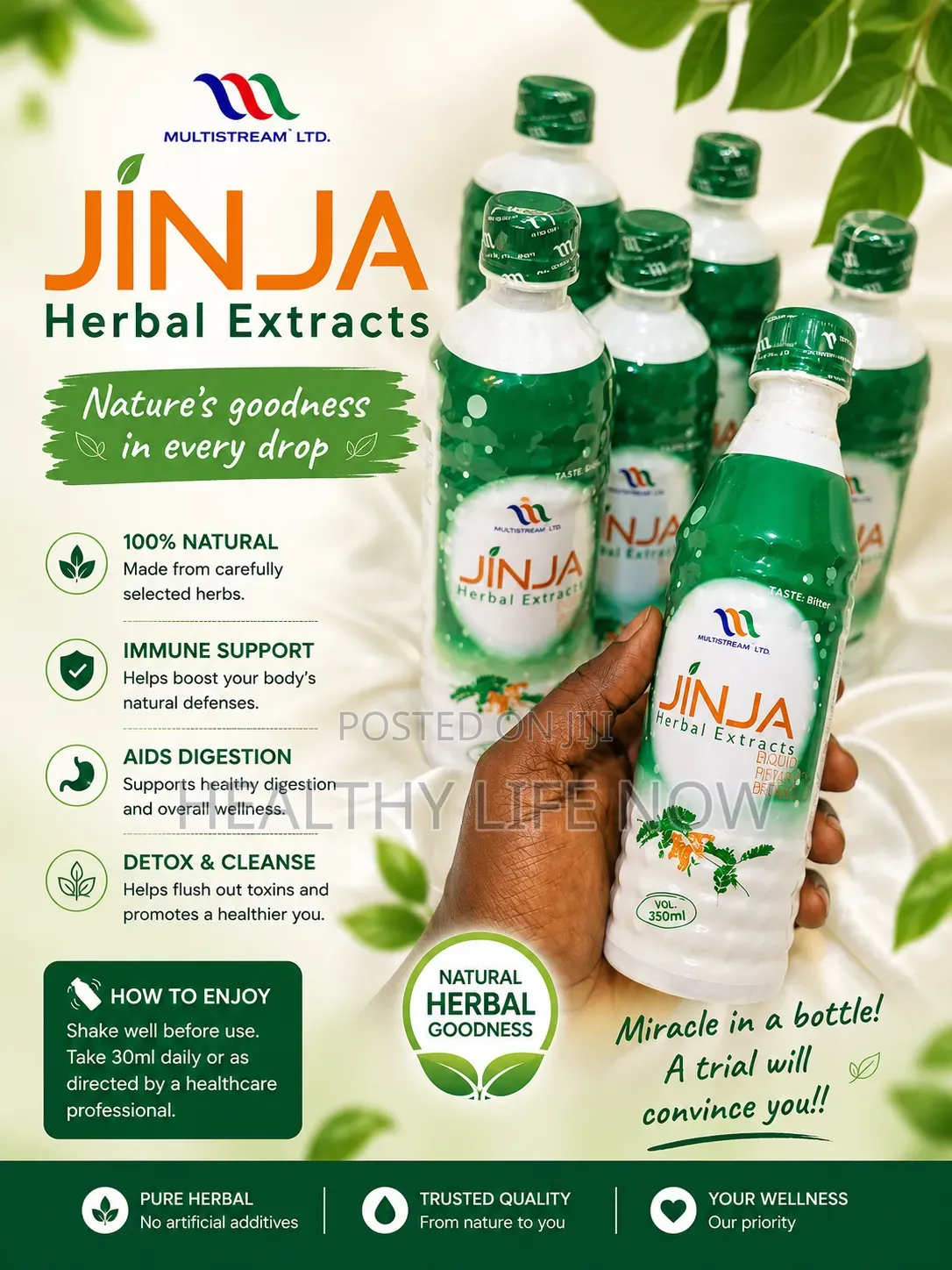Jinja Herbal Extract Aids Digestion and Good Immune