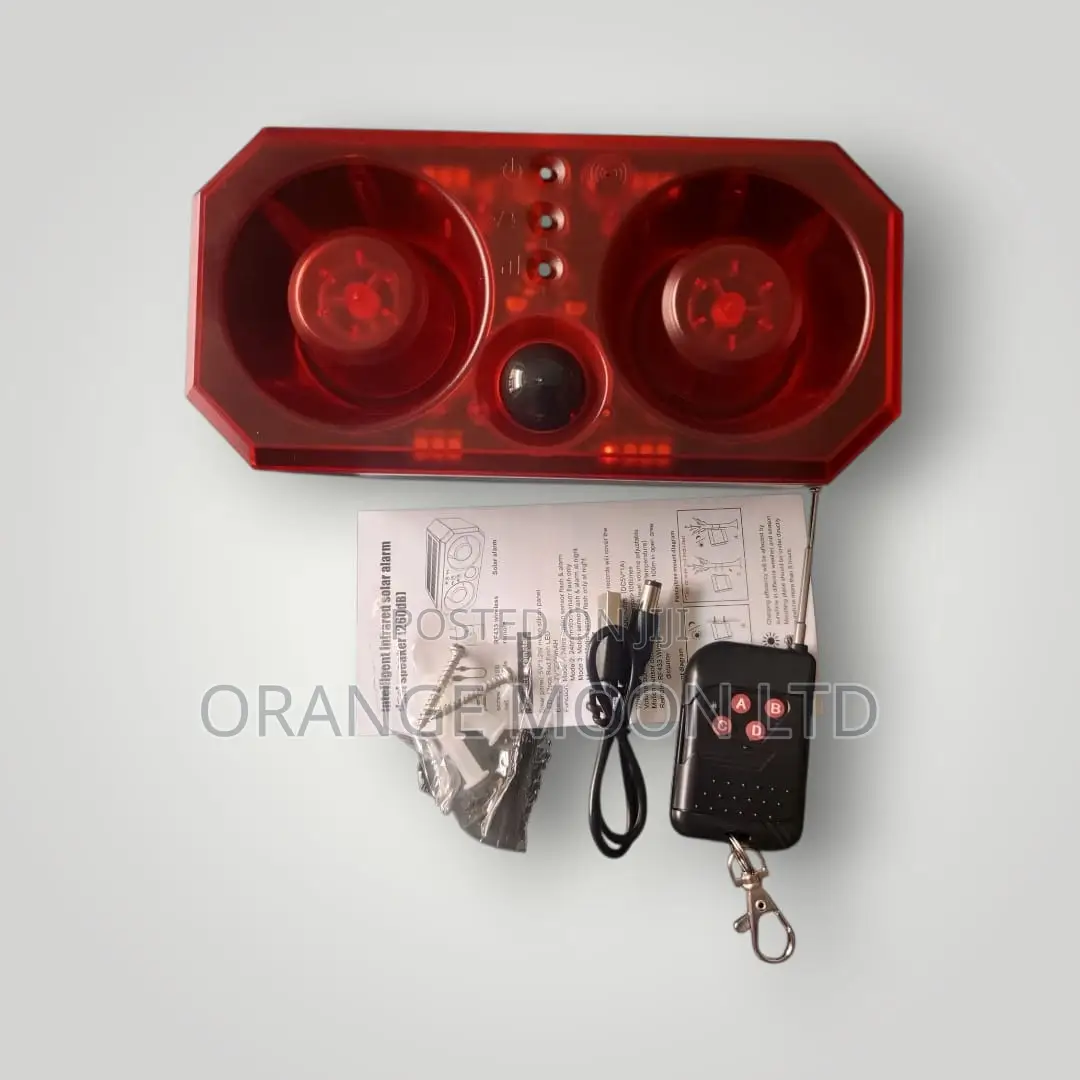 Intelligent Infrared Solar Alarm (Two Speakers With Remote)
