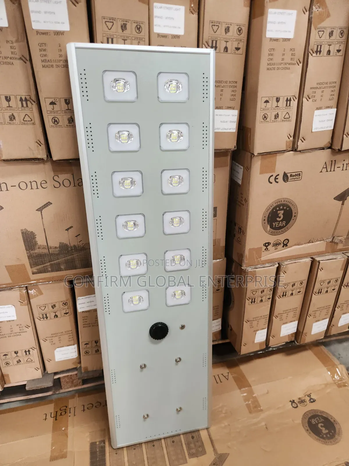 Powerful 120w All in One Industrial Solar Street Light