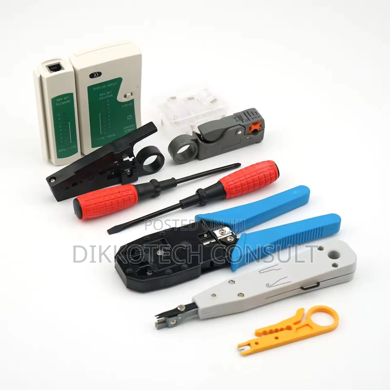 Professional Network Cable Crimping Tool Kit – Lan/Rj45 Tester Set