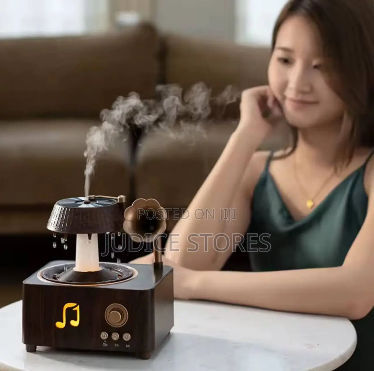 Rotating Raindrops Air Humidifier Music Box Phonograph