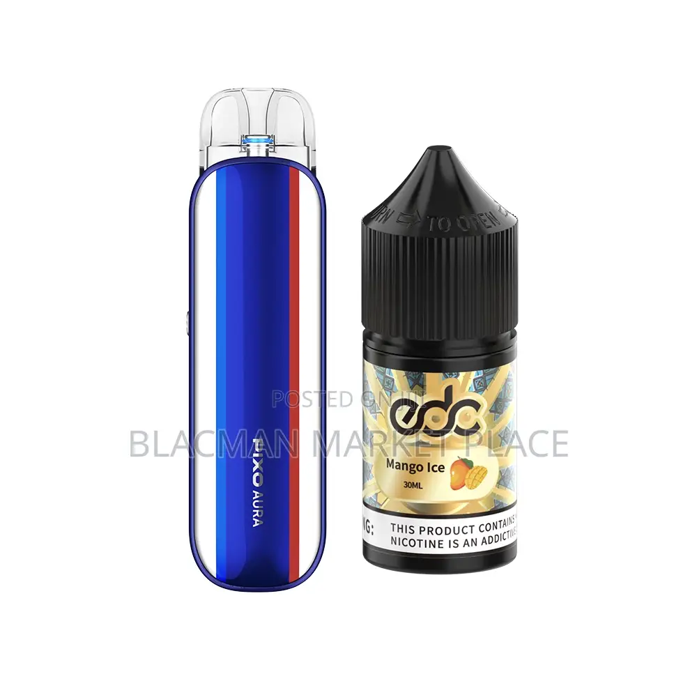 Aspire Pixo Aura Refillable Pod Kit + Edc Premium 30ml E-Liquid Combo