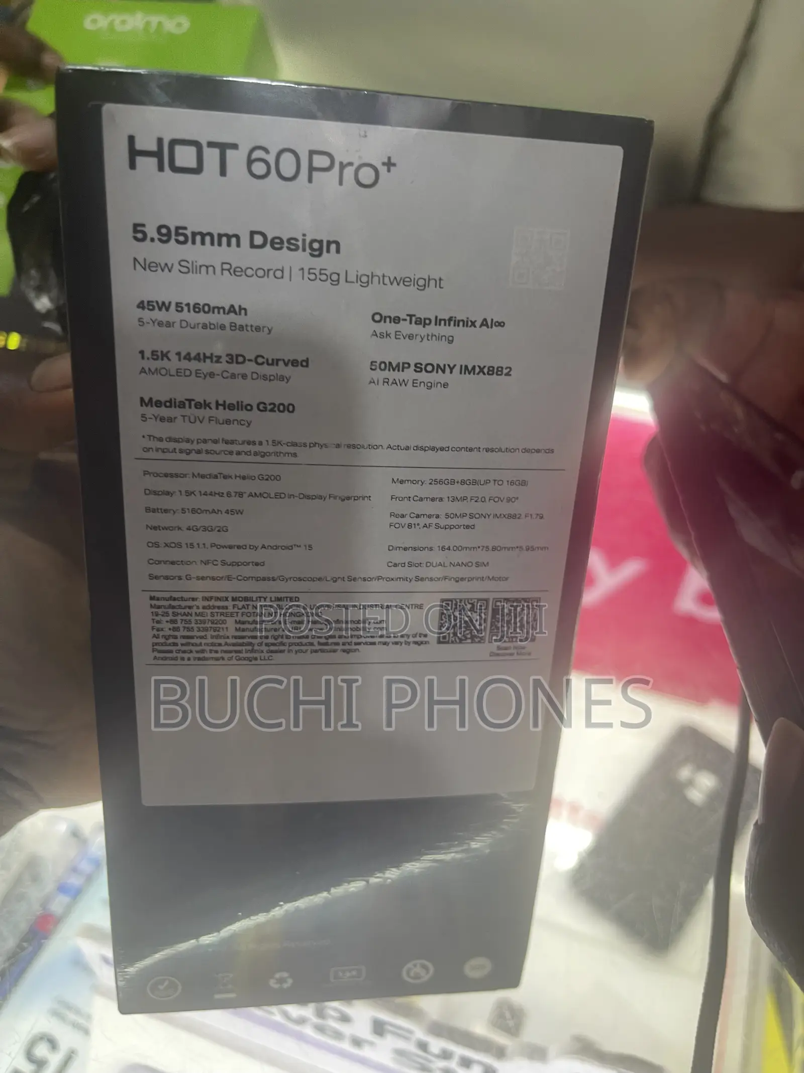 New Infinix Hot 60 Pro+ 256 GB Black