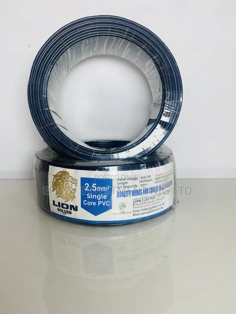 Lion Golden Electric 2.5mm Single Core Pvc ( Black ) Efy090