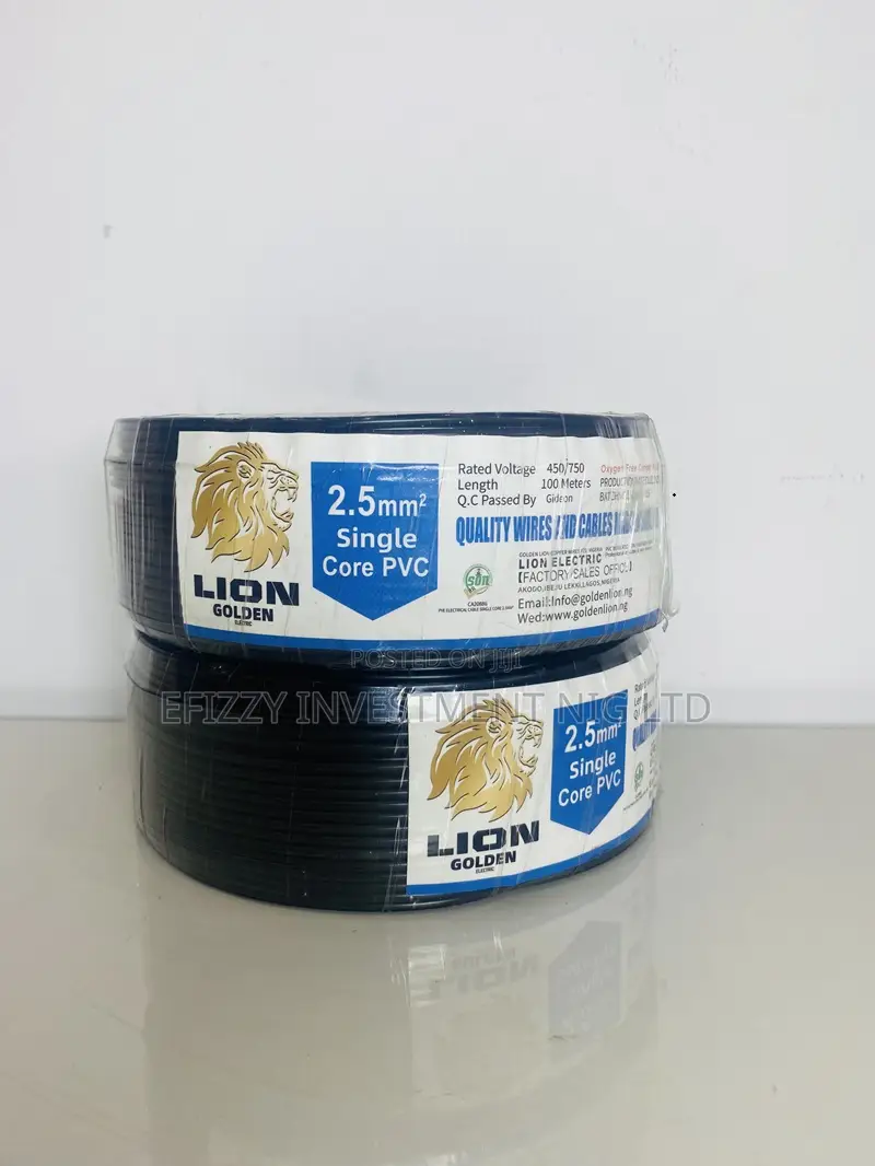 Lion Golden Electric 2.5mm Single Core Pvc ( Black ) Efy090