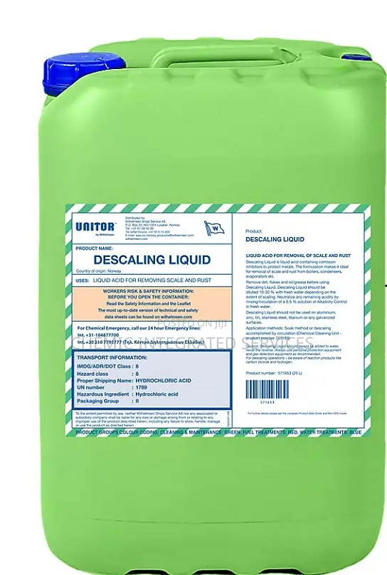 Unitor Descaling Liquid – Solution For Scale, Rust Cement Deposits