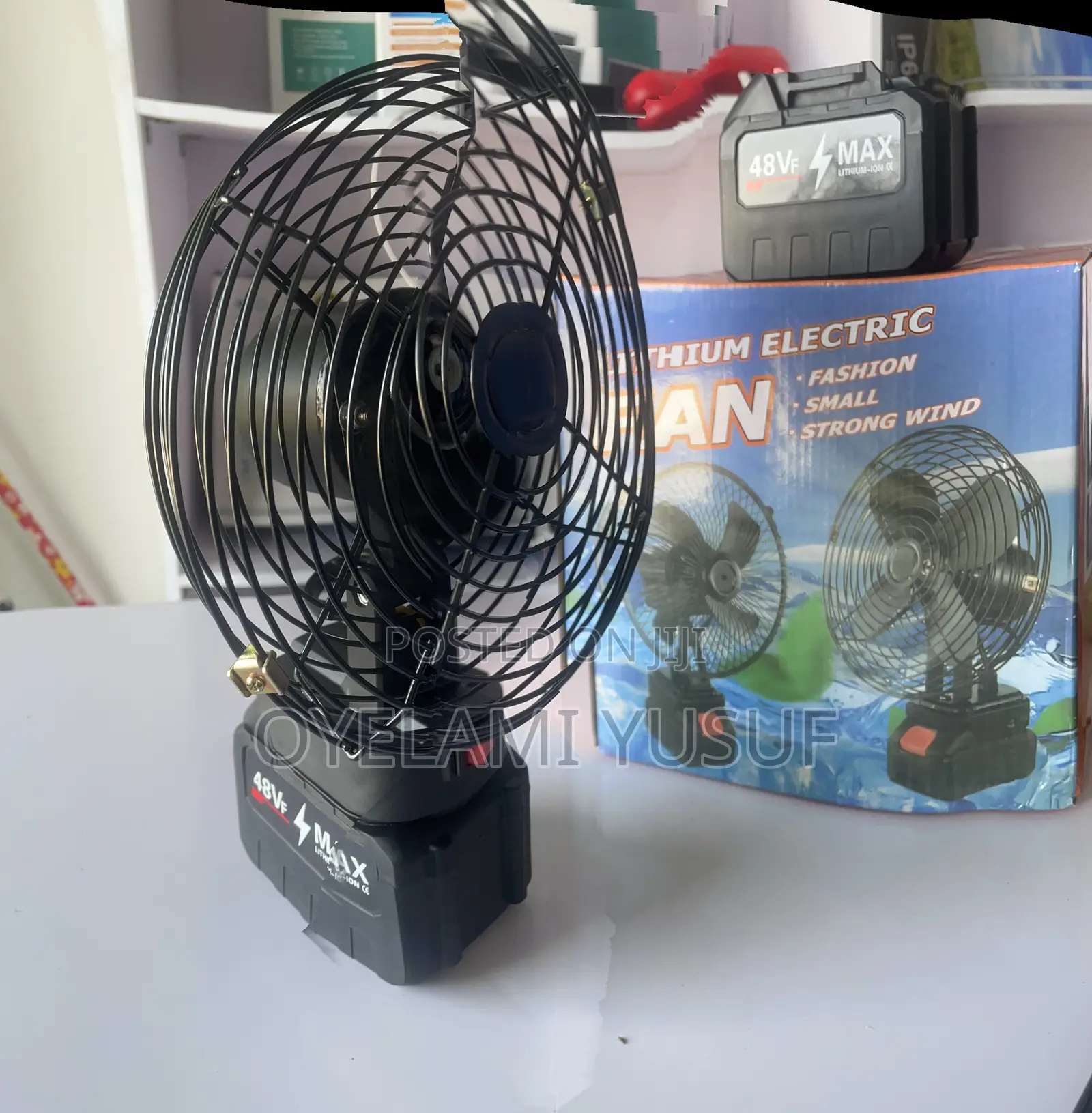 8inches Table/Desk Lithium Electric Fan With 2 ( 15,000 )Batteries
