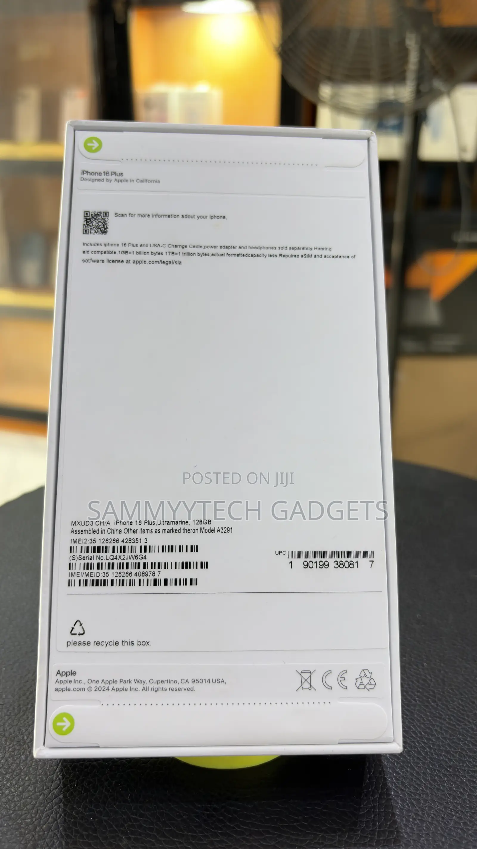 New Apple iPhone 16 Plus 128 GB Blue