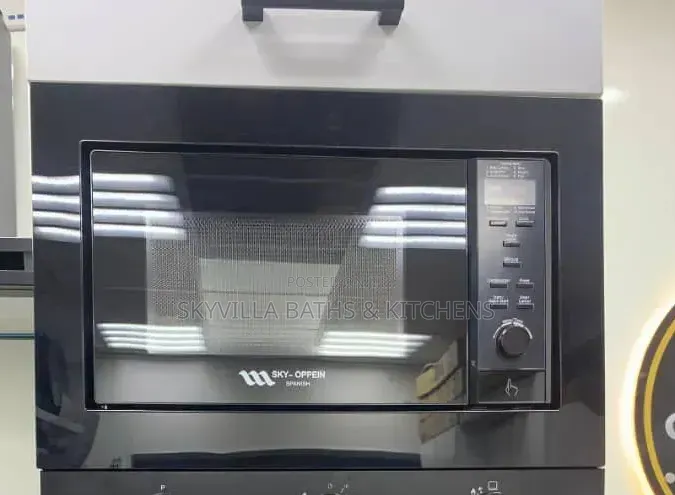 Sky-Oppein 25l Built-in Microwave Oven - Black Glass