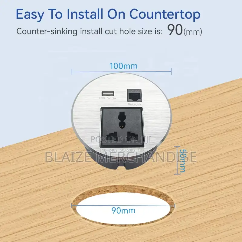 Desk Socket Furniture Desktop Socket Round Table Recessed Power Outlet