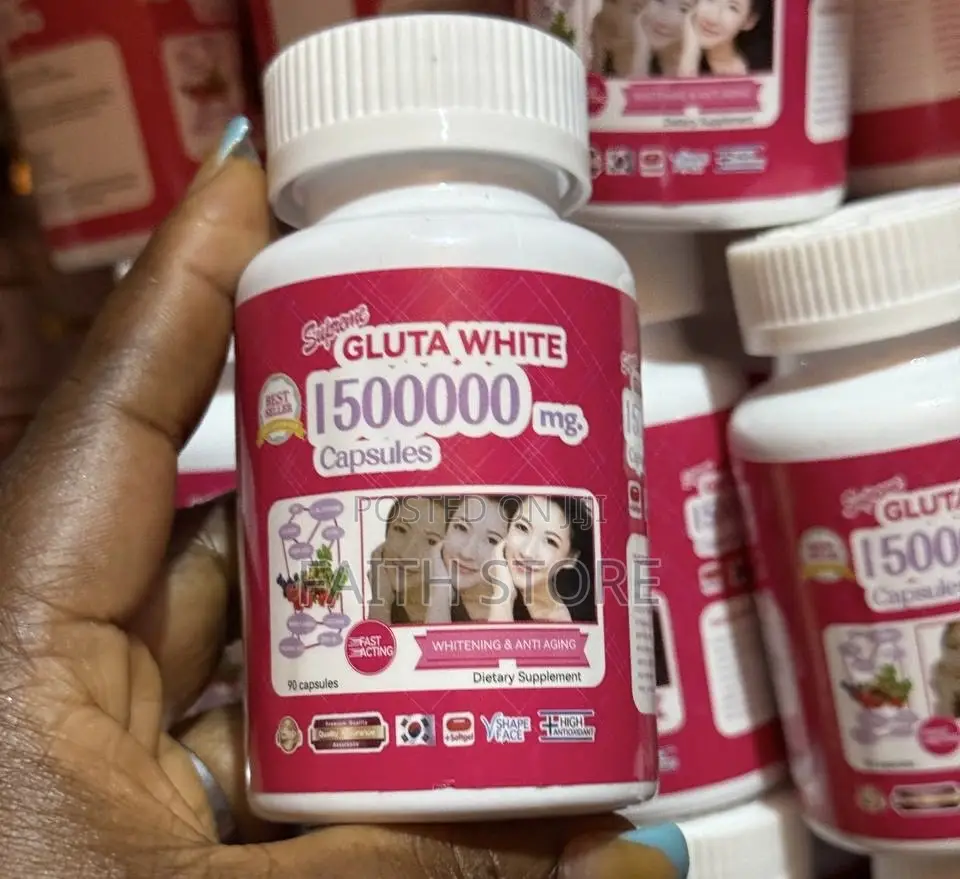 Gluta White Mg Skin Whitening Anti Aging Capsules (90 Capsul