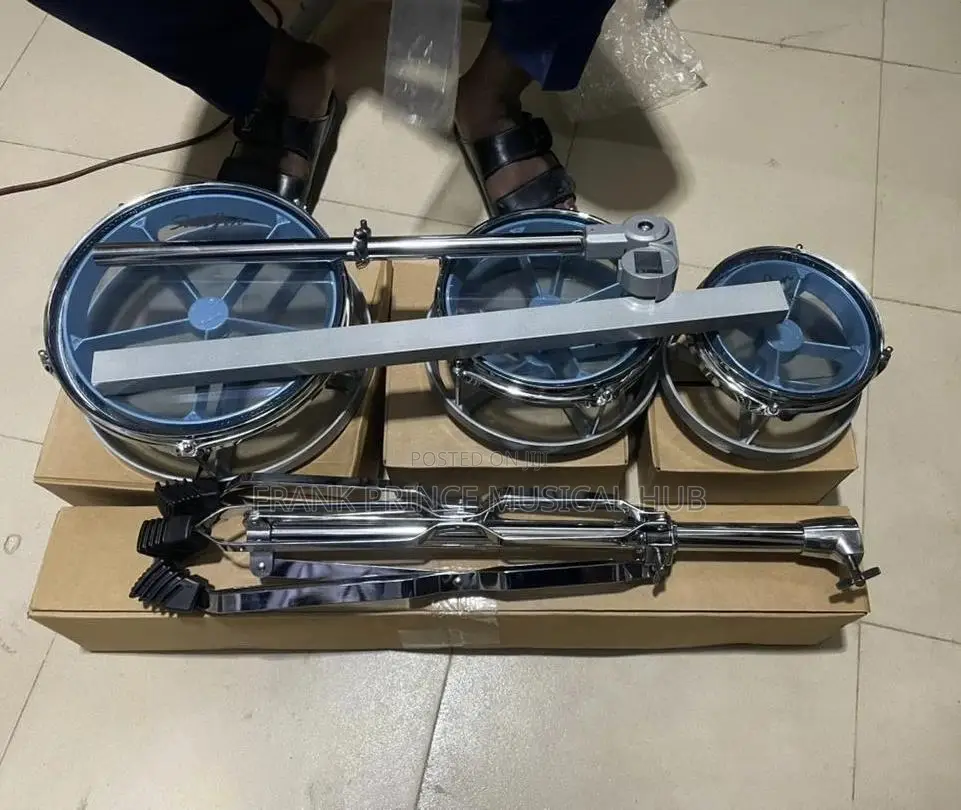 Professional 3-piece Rototom Set With Jam Block Stand – Brand New