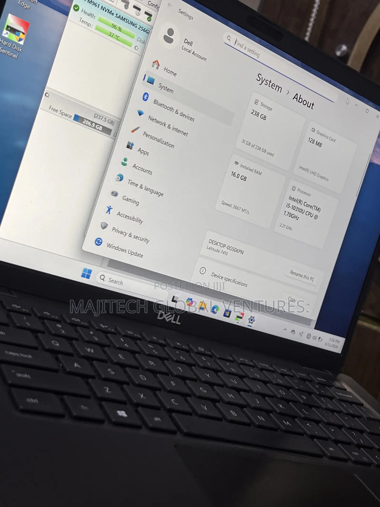 Laptop Dell Latitude 7410 16GB Intel Core i5 SSD 256GB