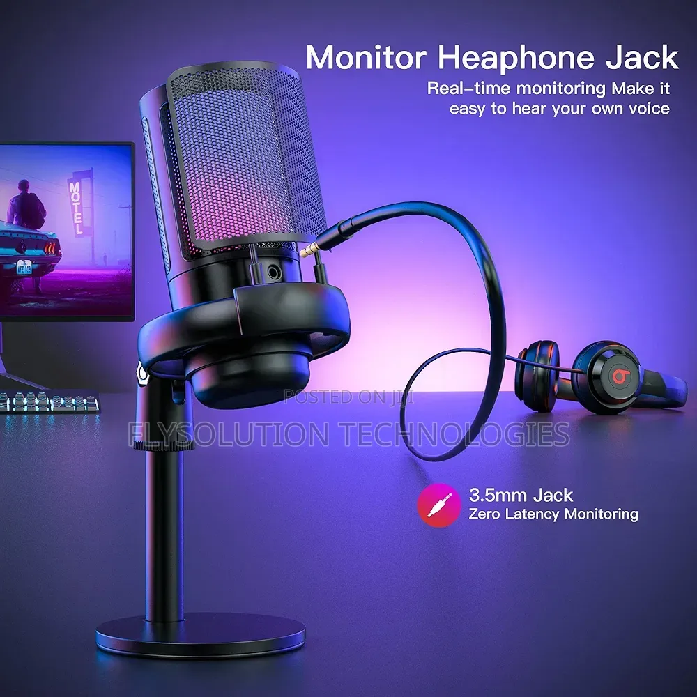 Usb Condenser Desktop Microphone for Pc Gaming Podcast Streaming