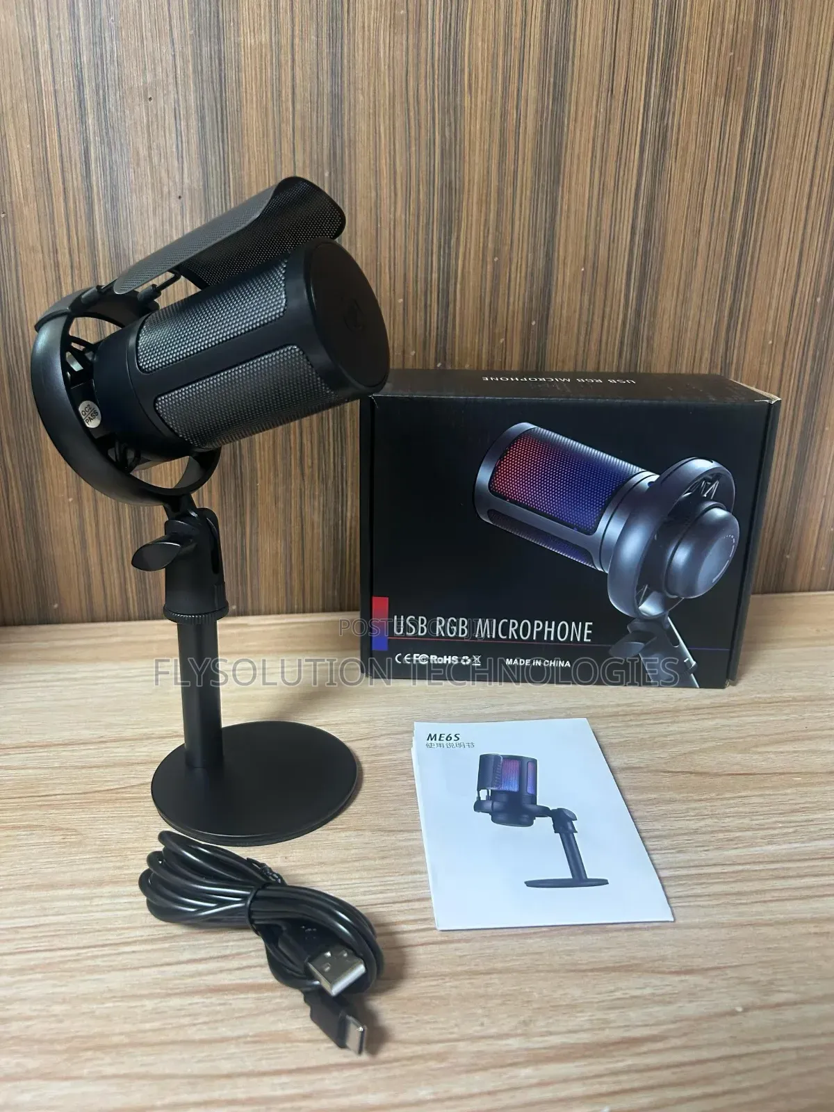 Me6s Usb RGB Gaming Podcast Condenser Microphone