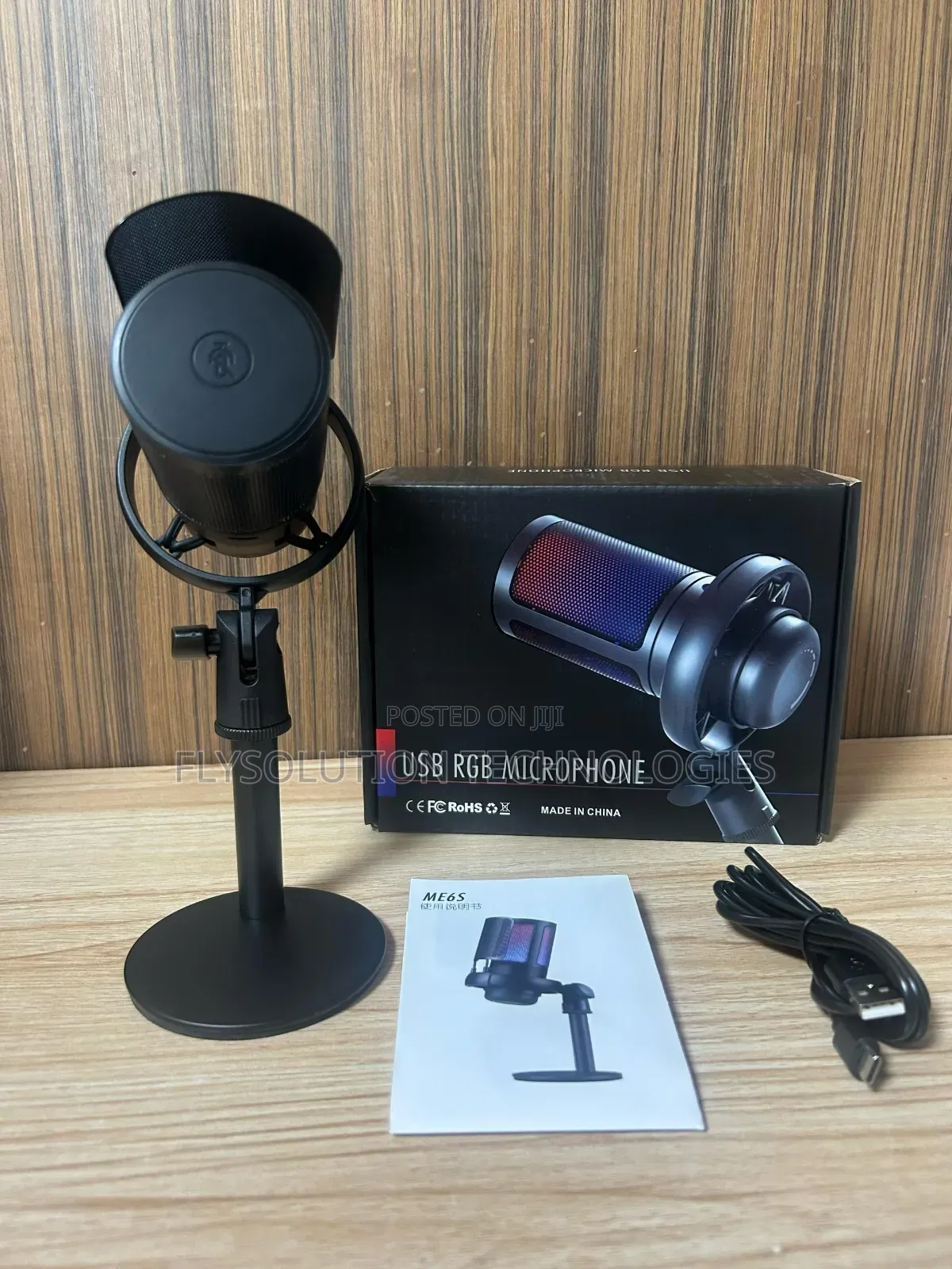Me6s Usb RGB Gaming Podcast Condenser Microphone