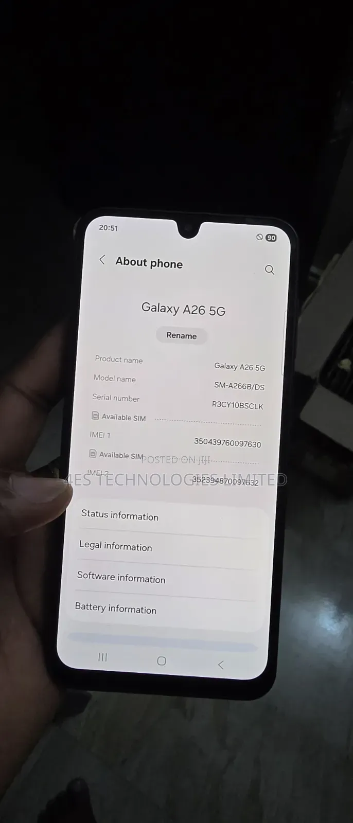 Samsung Galaxy A26 128 GB Black