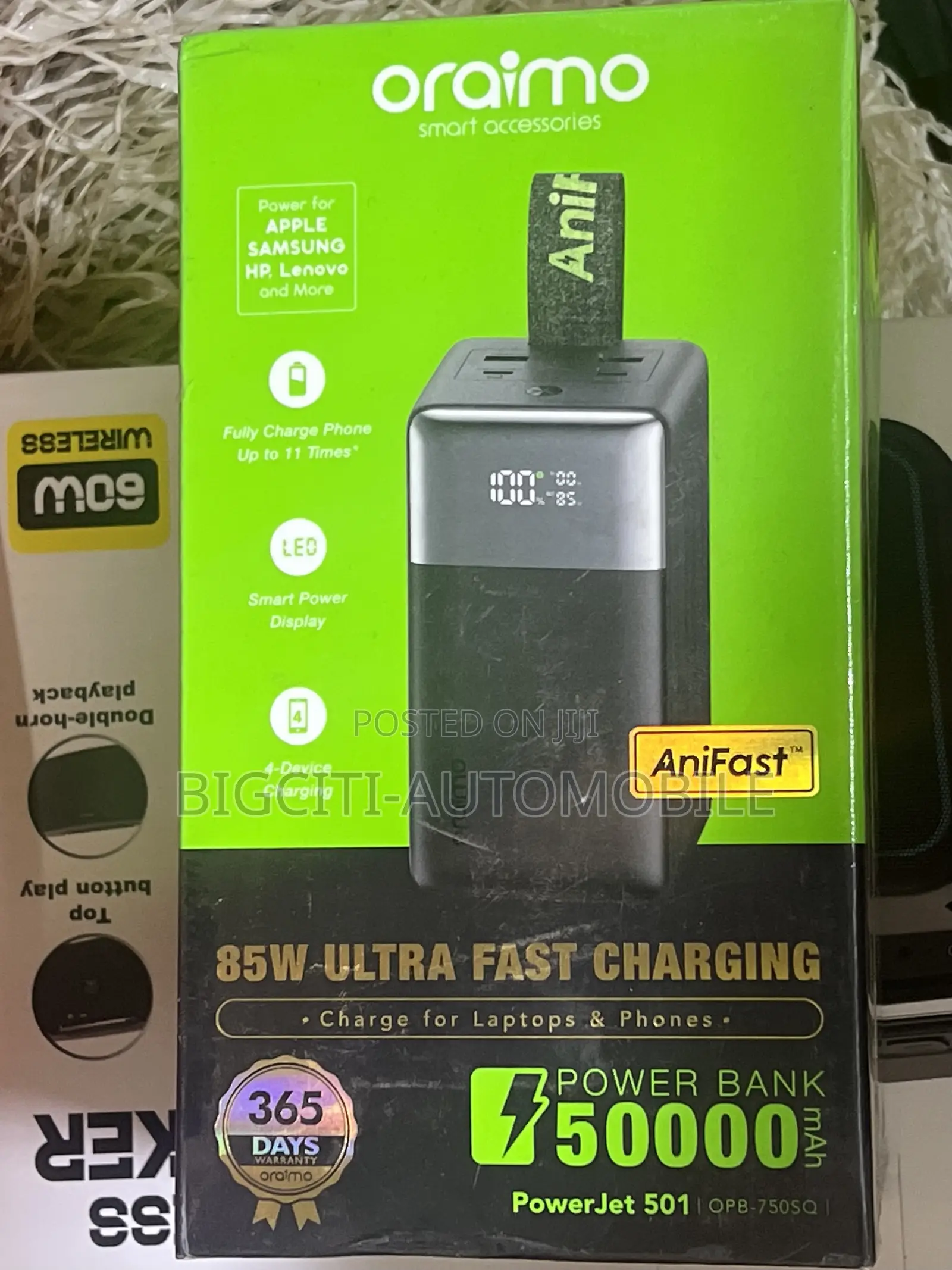 Oraimo Powerjet 501 Power Bank – 50,000mah | 85w Ultra Fast Charging
