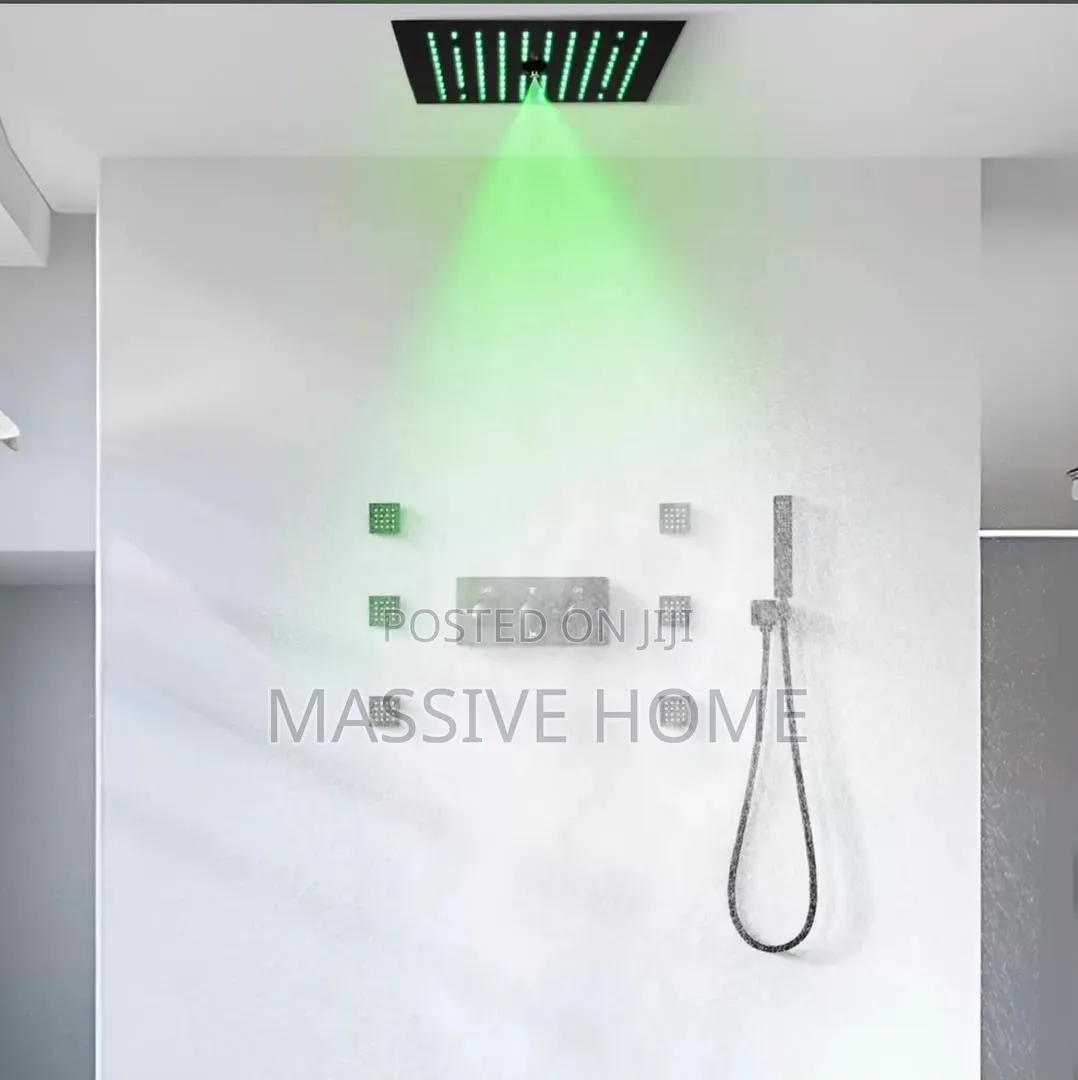 Luxury Thermostatic Conduit Shower With Body Jets and Remote