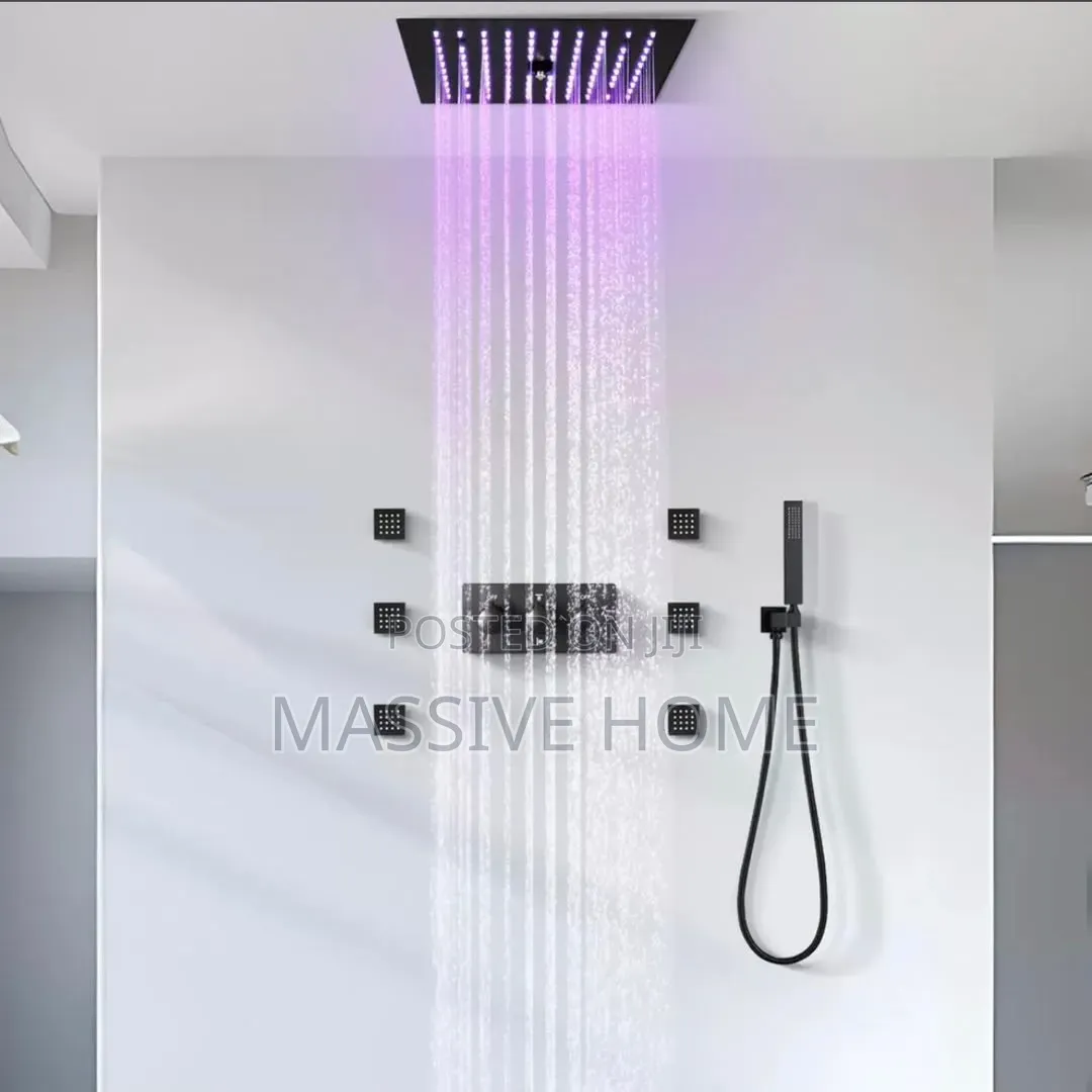Luxury Thermostatic Conduit Shower With Body Jets and Remote