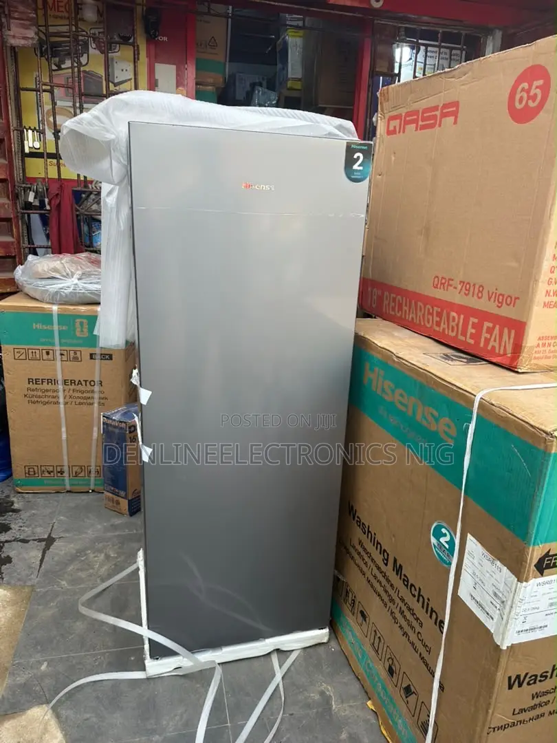 Hisense 190liters Standing Upright Freezer 6 Shelves , Drawer.