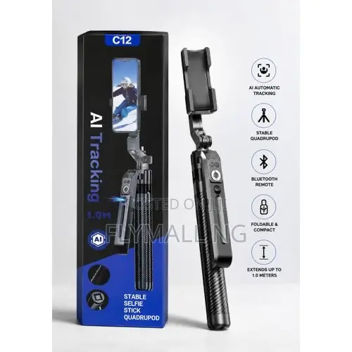 C12 Ai Smart Tracking Tripod With Bluetooth Remote Stable Quadrupod
