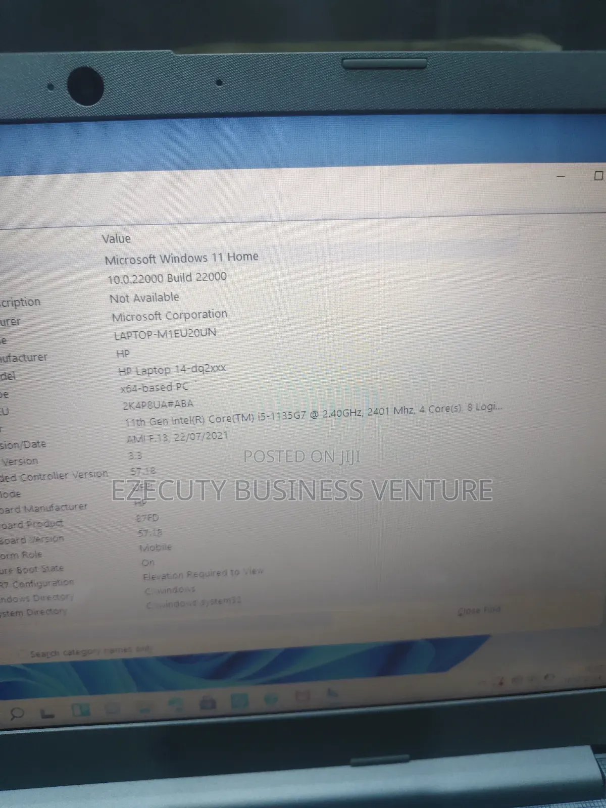 Laptop HP 14S 8GB Intel Core i5 SSD 256GB