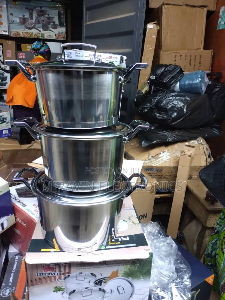3 Set 22,24,26cm Stainless Pot
