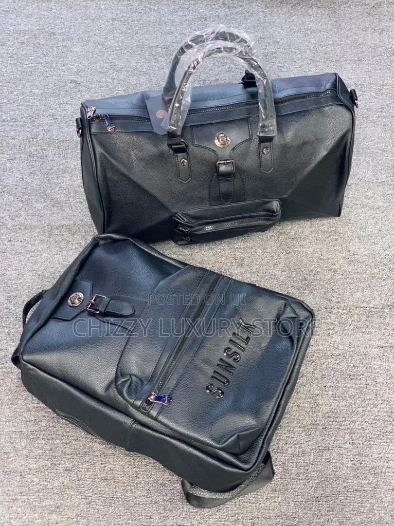 Sunsilk Quality Luxury Men Genuine Leather Duffle Bag/Backpack