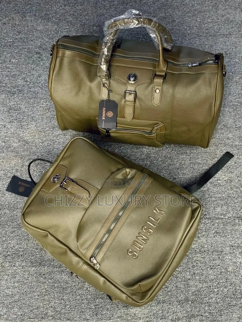 Sunsilk Quality Luxury Men Genuine Leather Duffle Bag/Backpack