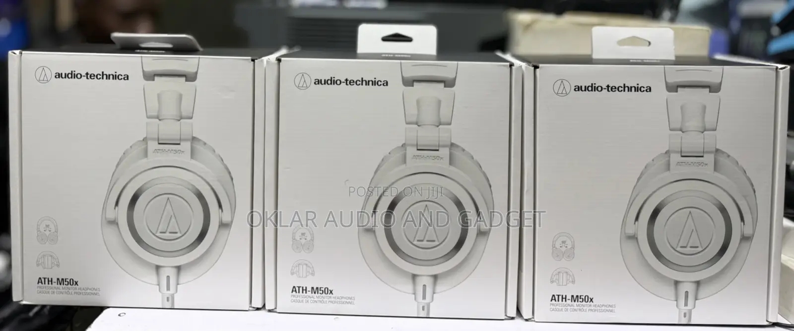 Audio-Technica M50x Studio Recording/Mixing Headphones (White Colour)