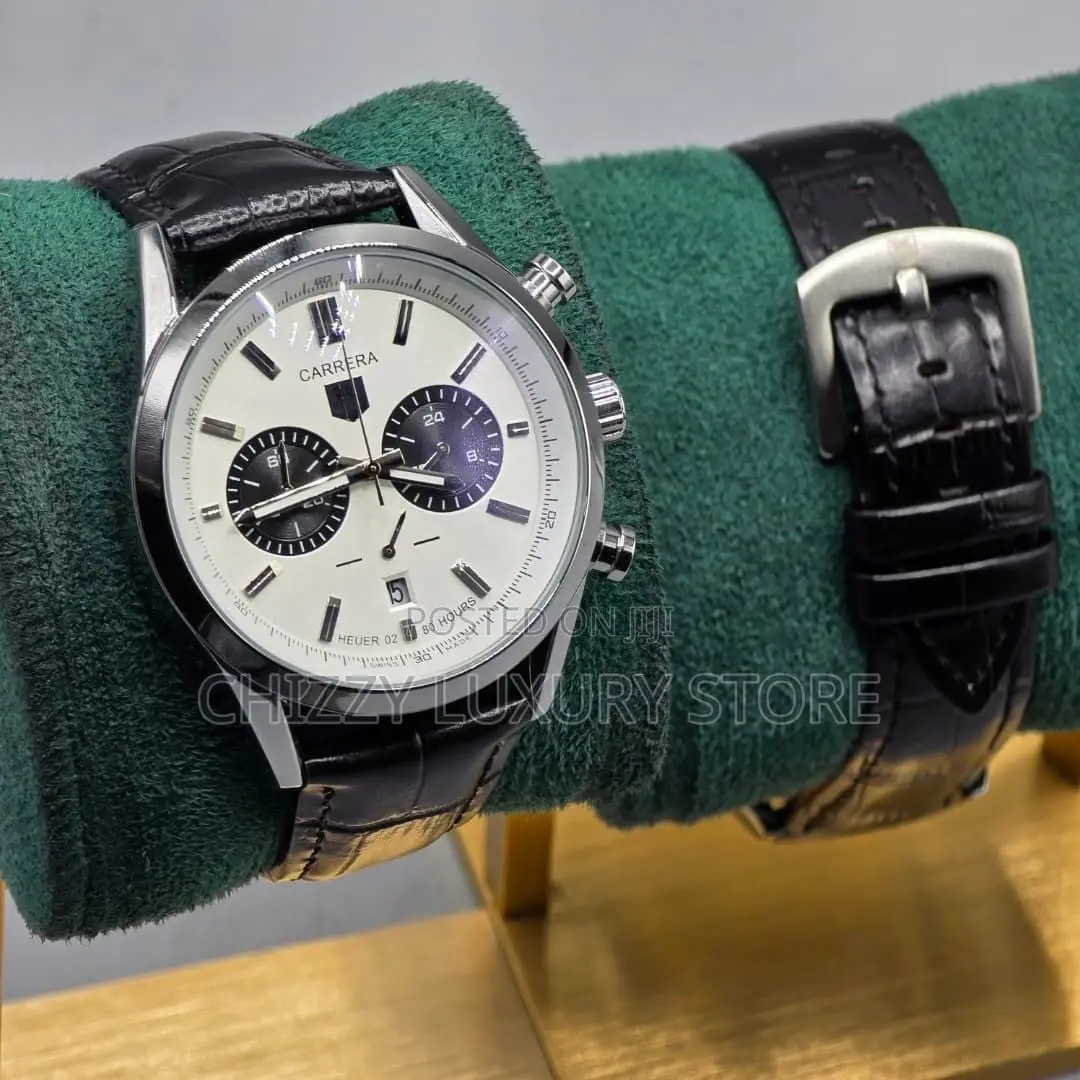 Carrera Quality Men Genuine Leather Wristwatch