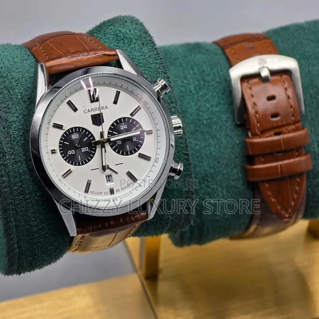 Carrera Quality Men Genuine Leather Wristwatch