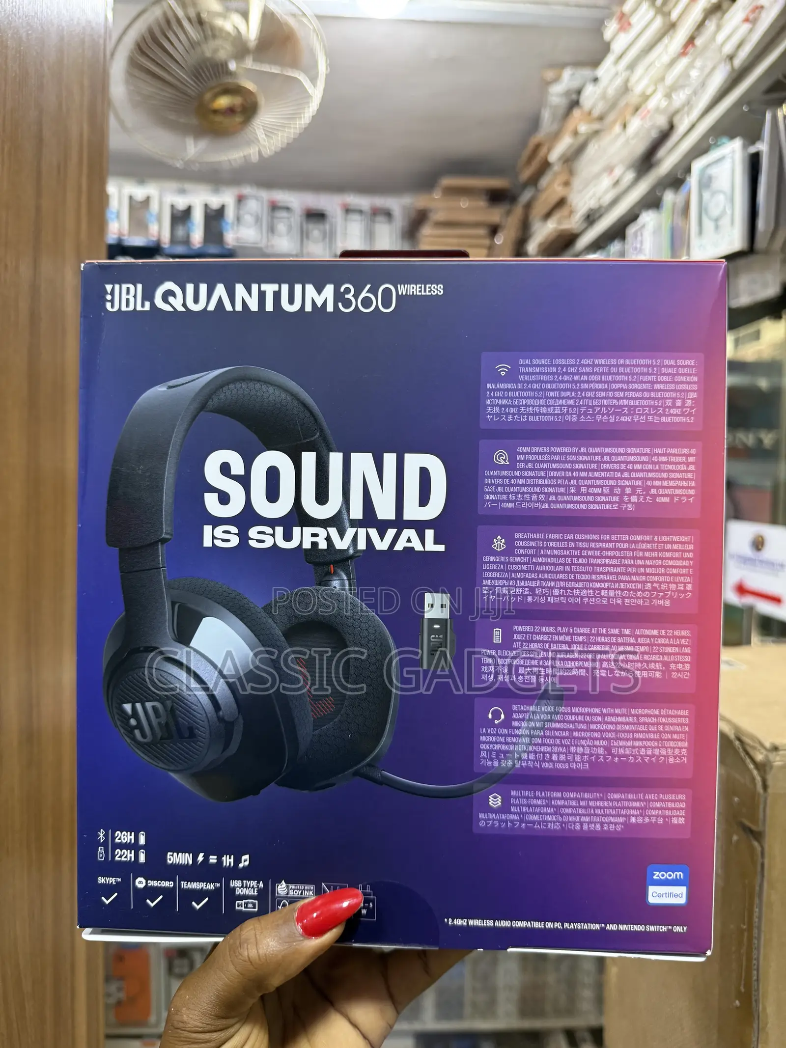 The JBL Quantum 360 Wireless Gaming Headphones