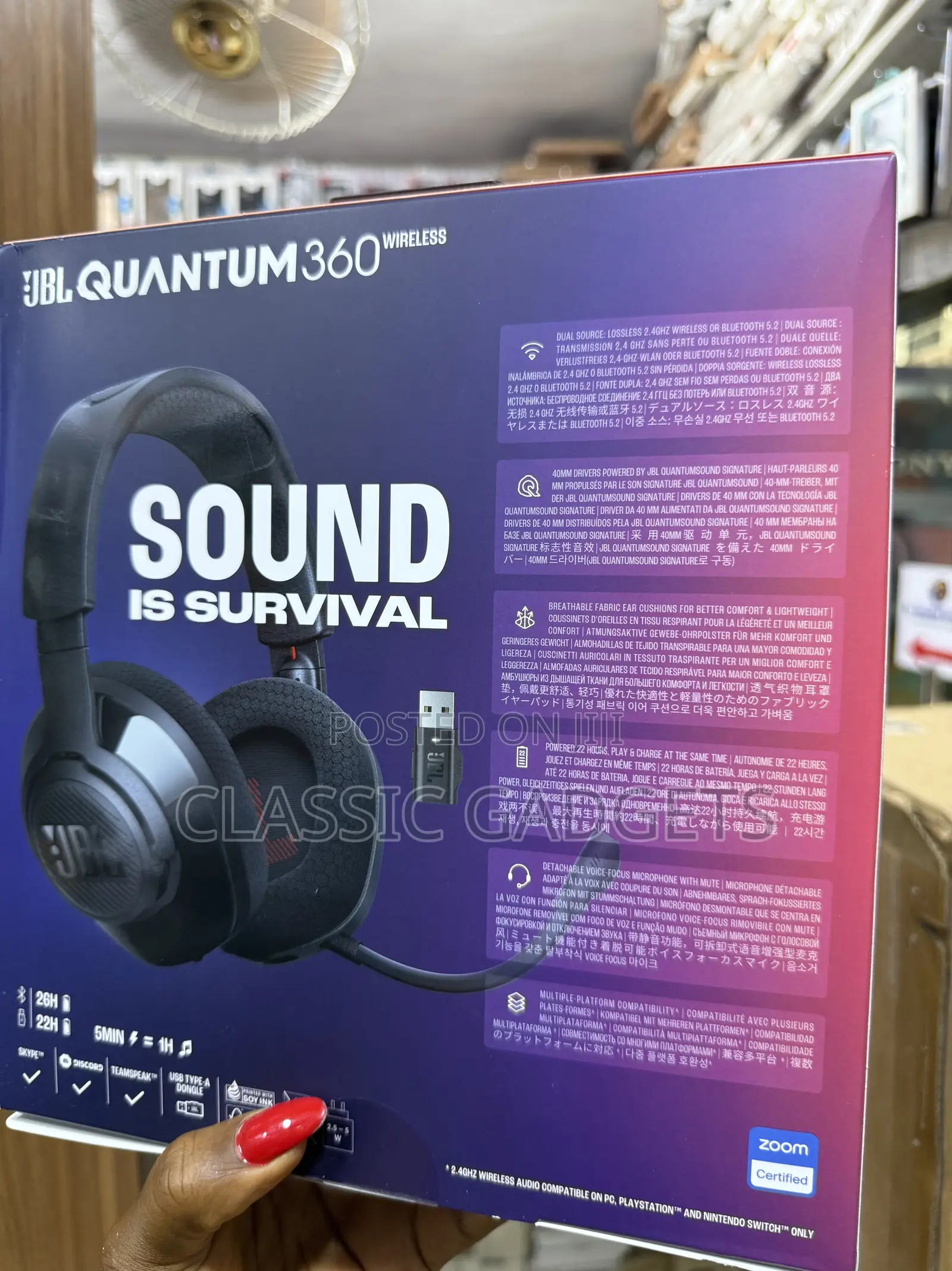 The JBL Quantum 360 Wireless Gaming Headphones