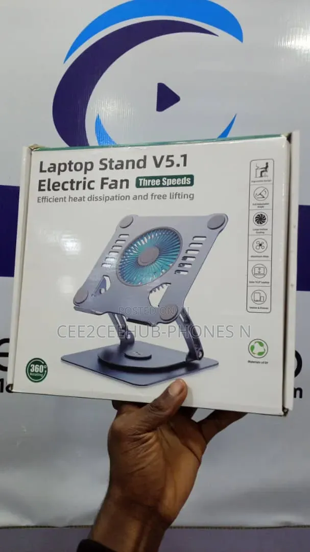 Laptop Stand V5.1 With Electric Fan 3speed