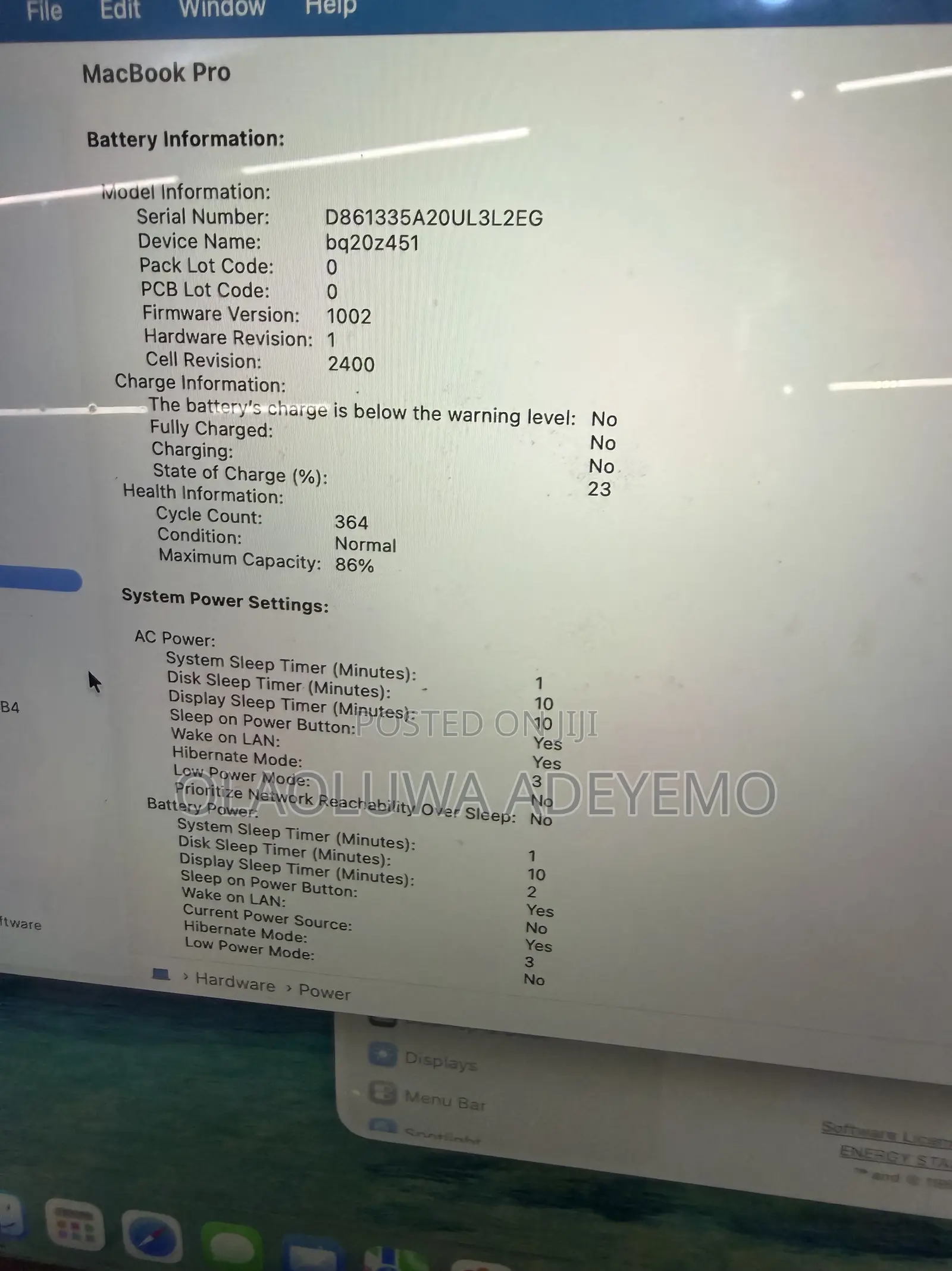 Laptop Apple MacBook Pro 2020 16GB Apple M1 SSD 512GB