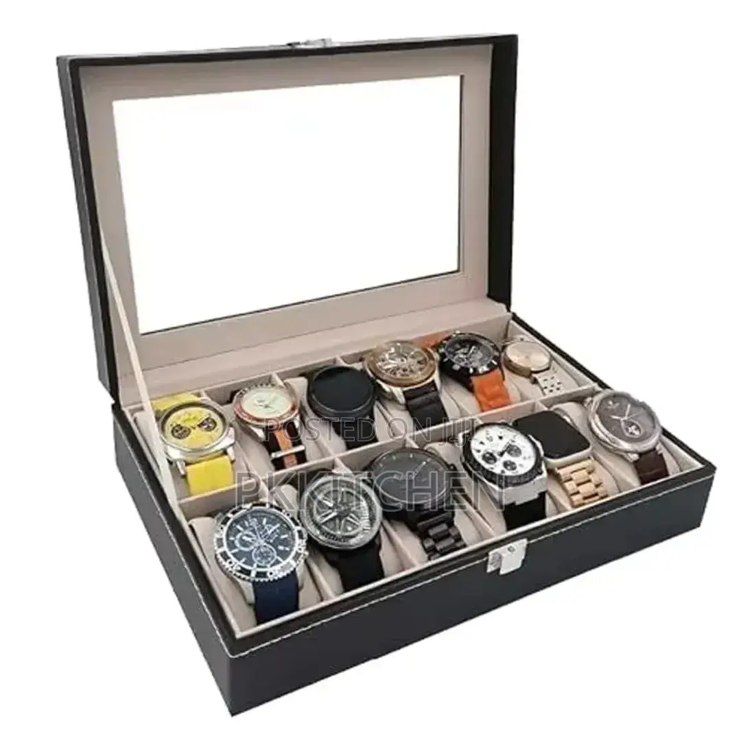 Wrist Watch Display Storage Leather Box