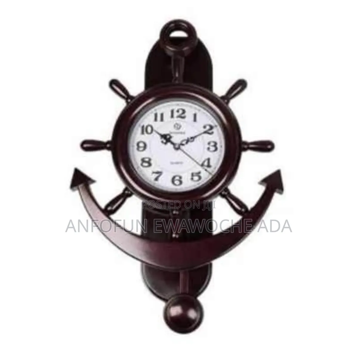 Anchor Wall Clock With Swinging Pendulum - 25 by 16