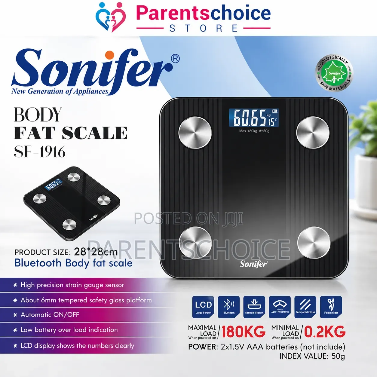 Sonifer Bluetooth Body Fat Scale (Sf-1915 Sf-1916)