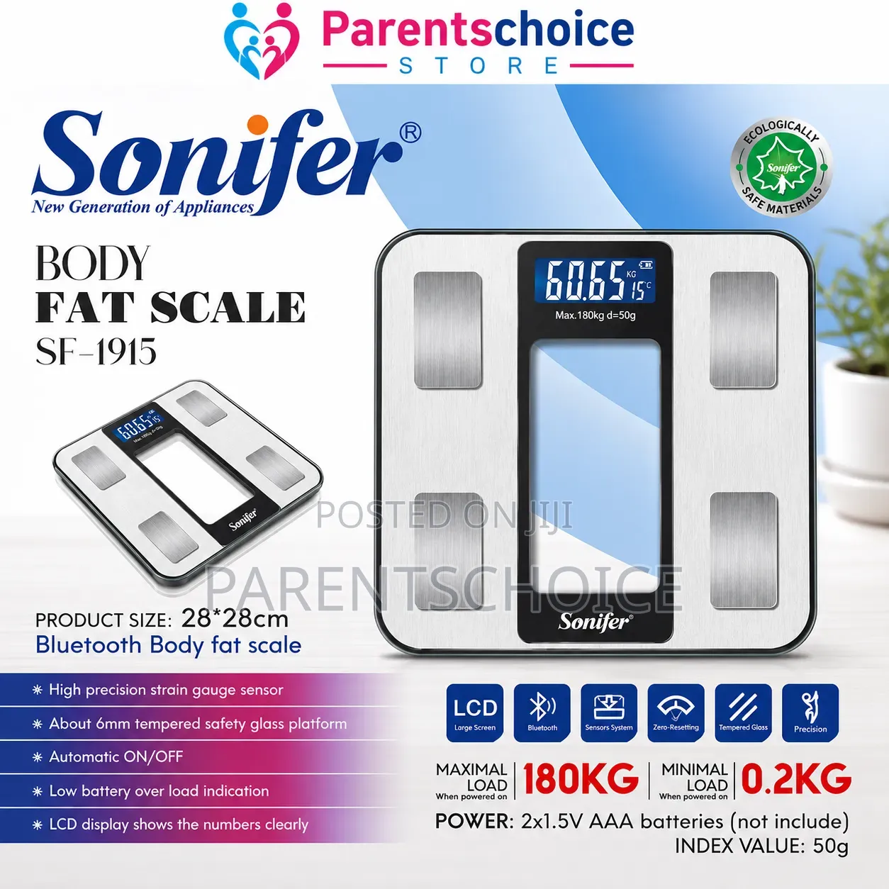 Sonifer Bluetooth Body Fat Scale (Sf-1915 Sf-1916)
