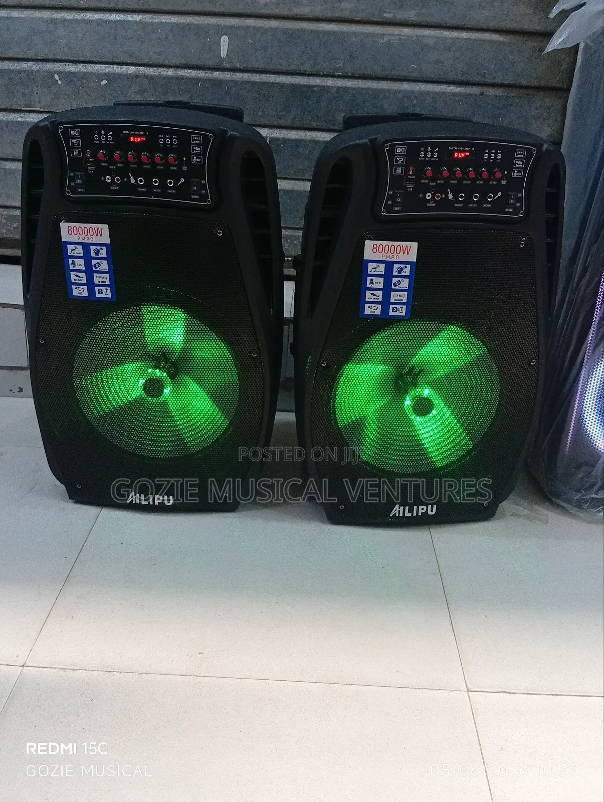 Alilpu Party Speaker With Two Wireless Microphone Speakers Sp- 3510d