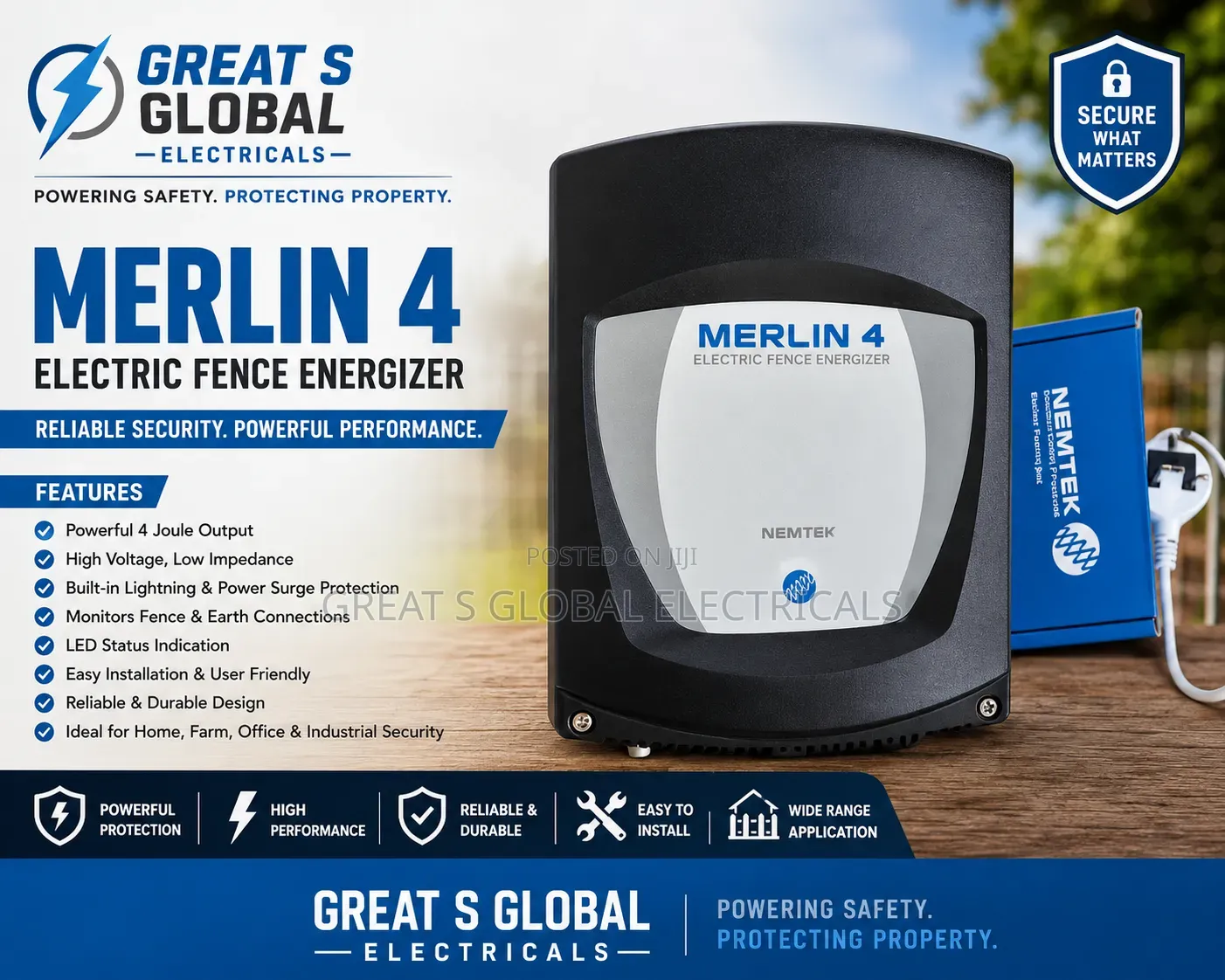 Merlin 4 Electric Fence Energizer