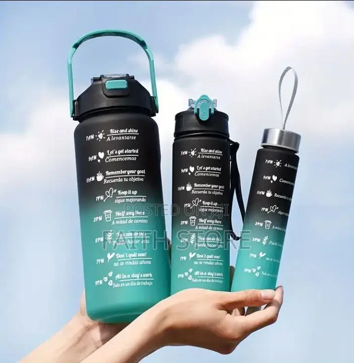 3in1 Large Capacity Insulated Straw Original Plastic Water Bottle