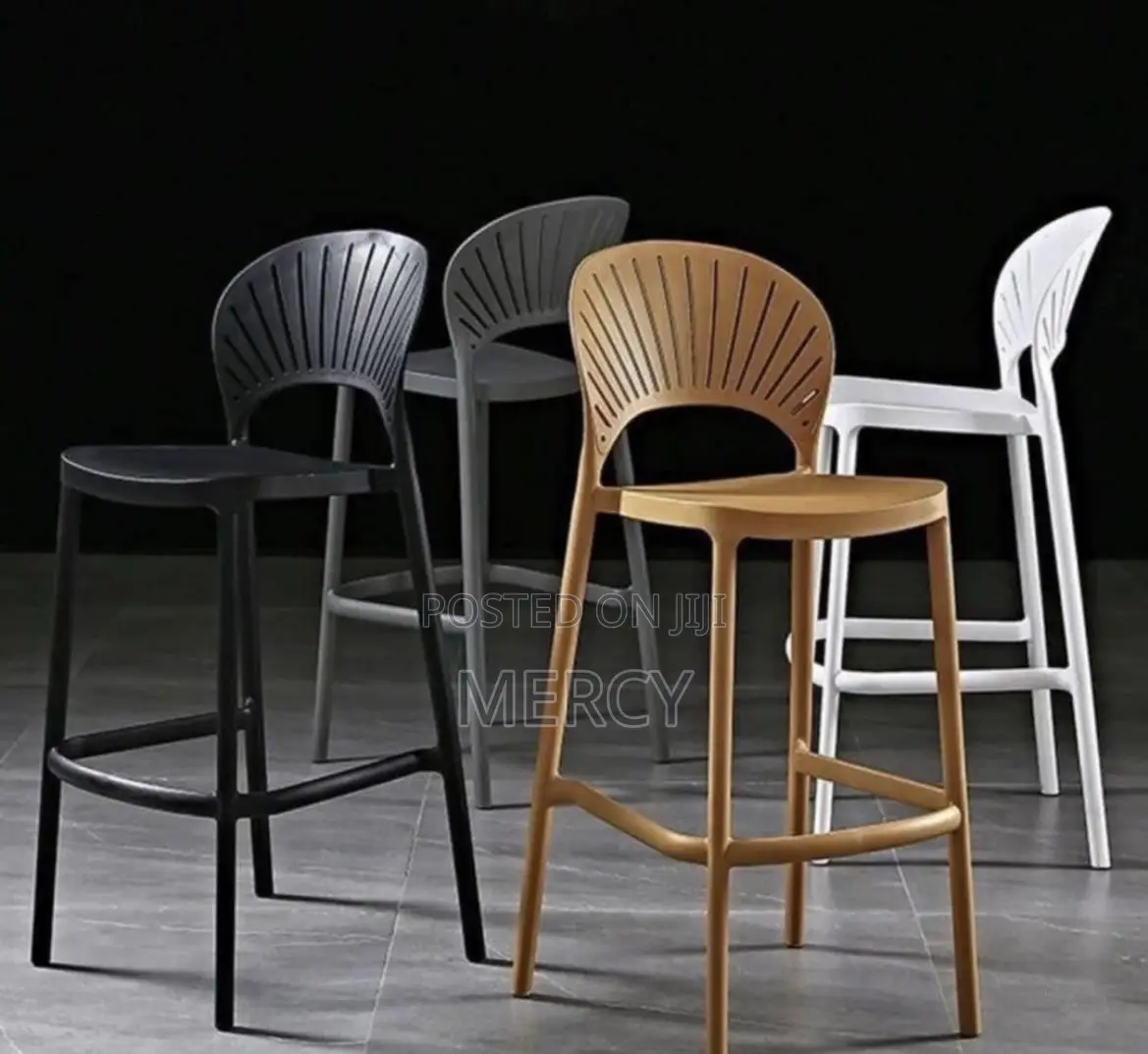 Elegant Plastic High Bar Stool