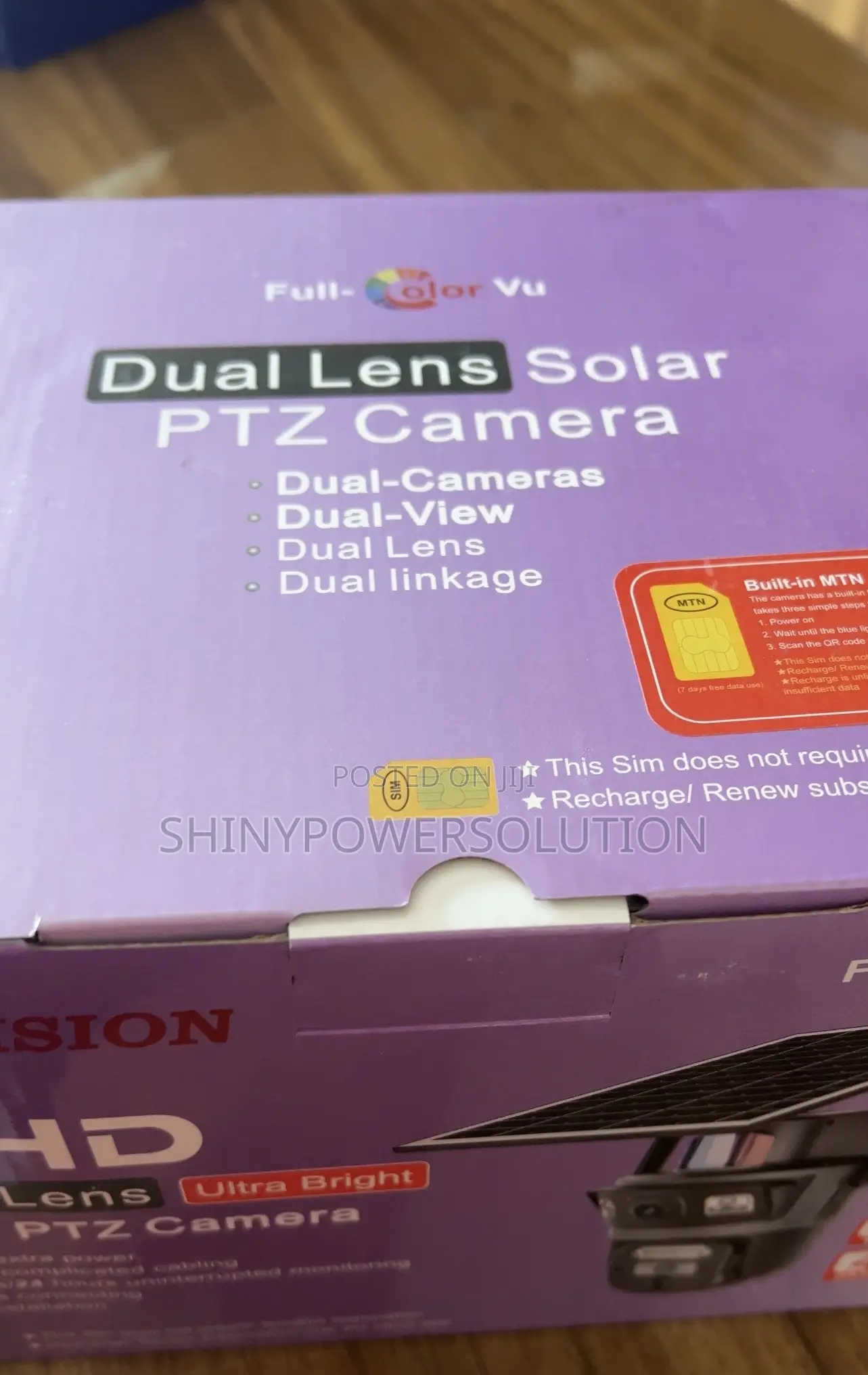 Ubox Solar PTZ CCTV Duel Lenses